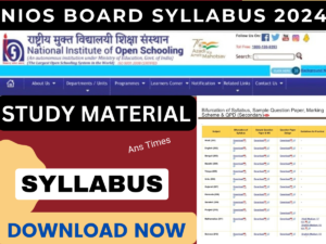 NIOS Board Syllabus 2024 Download Now