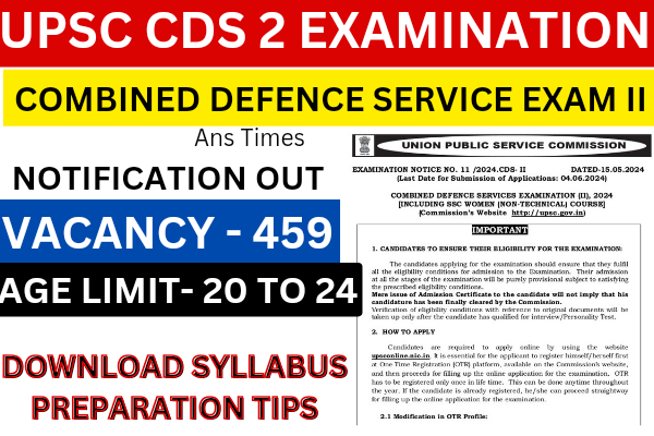 UPSC CDS II Exam 2024